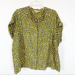 Cabi Yellow Polkadot Top Size XL